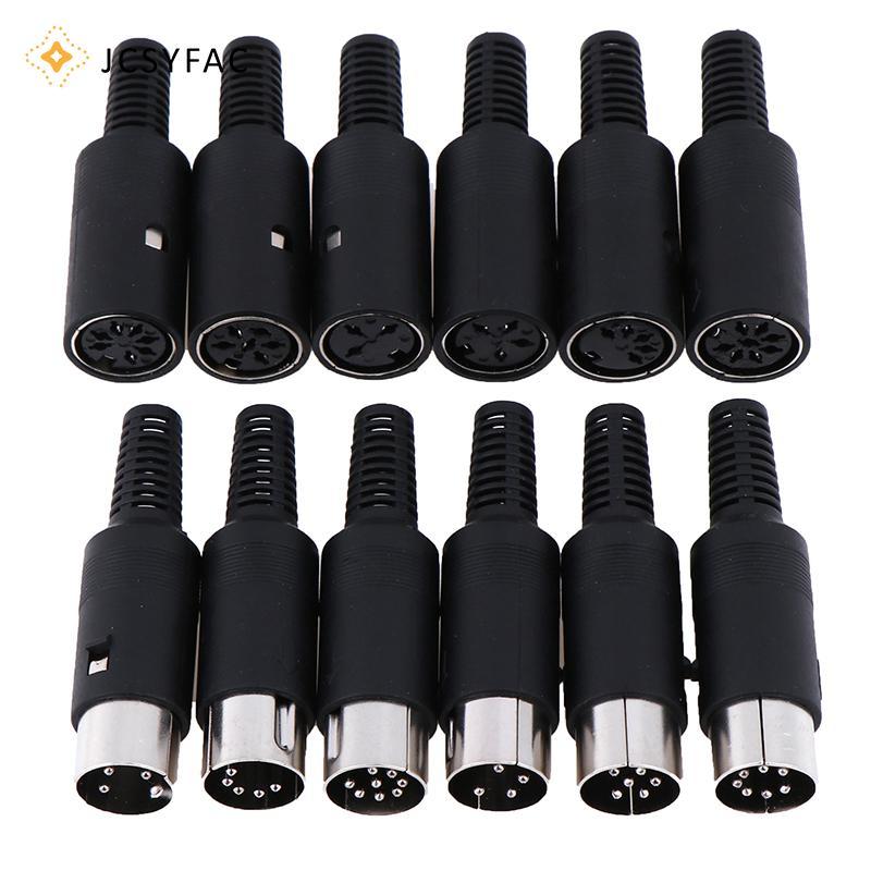 JCSYFAC DIN Plug Soet Connector 3 / 4 / 5 / 6 / 7 / 8 PIN Nam / Nữ Khung Xe Cáp Gắn Mới