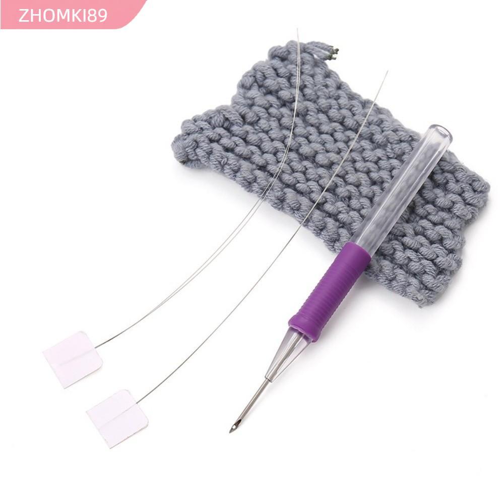 ZHOMKI89 Bút thêu ma thuật, Khâu đính DIY Craft Thêu Punch Needle Kit, Có thể điều chỉnh Punch Needl