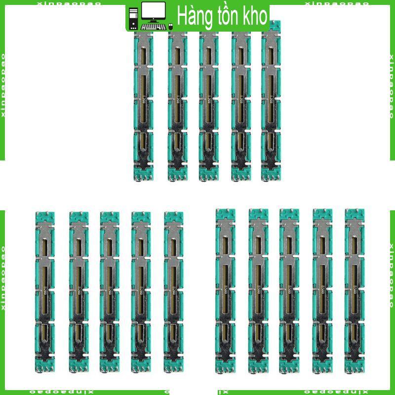 XI 5 Chiếc Thẳng Trượt Lót Chiết Áp Trộn Fader Biến Điện Trở 75mm