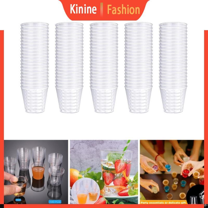 Bộ 100 Kính Bắn Nhựa Có Thể Xếp Chồng 30Ml Cốc Có Thể Tái Sử Dụng Cho Tiệc 30Ml