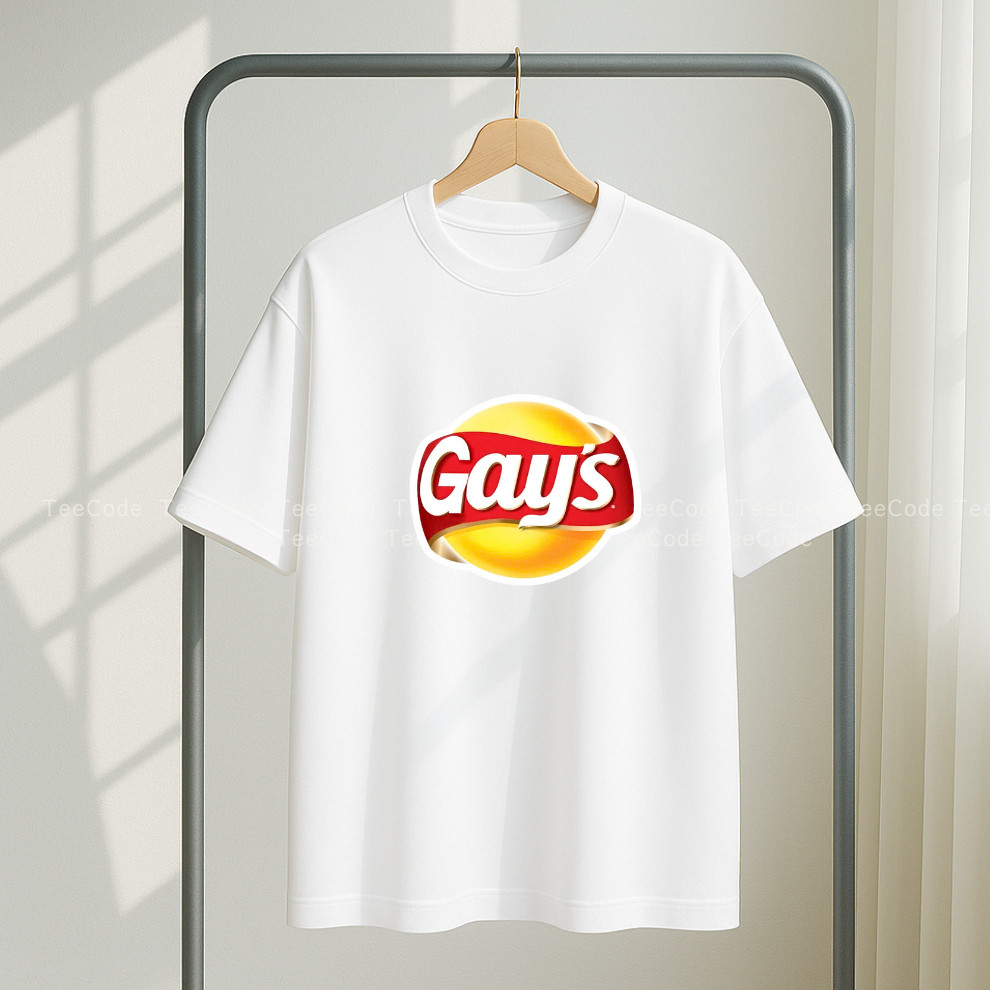 （Giao hàng 24h）Angela Áo Thun In Chữ GAY'S Hài Hước Nam Nữ Unisex Cổ Tròn In Slogan Hot Trend Local 