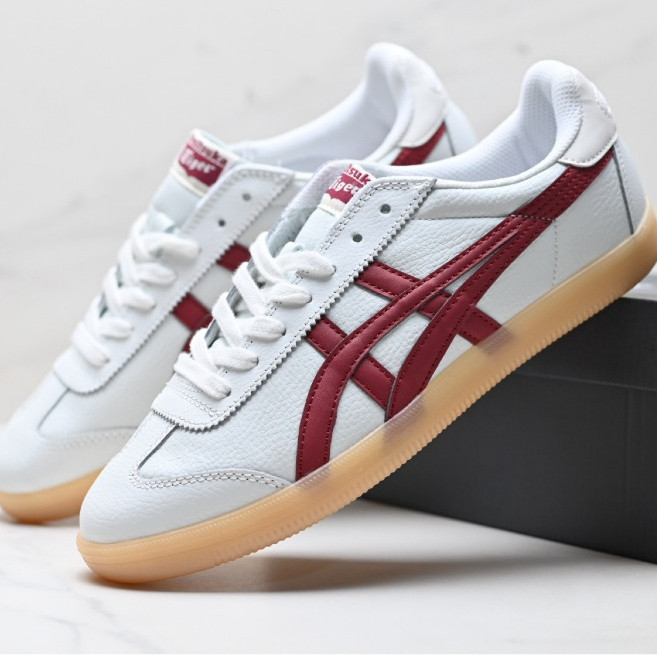 Onitsuka Tiger Tokuten Low-Top Giày chạy bộ thông thường Dải trắng đỏ DVT4