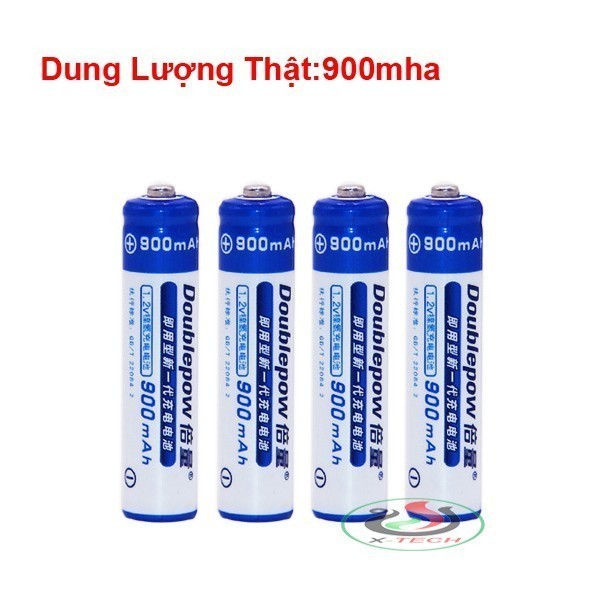 [HCM]Bộ 4 pin sạc AAA 900mAh Cam Kết Dung Lượng Thật DP-900