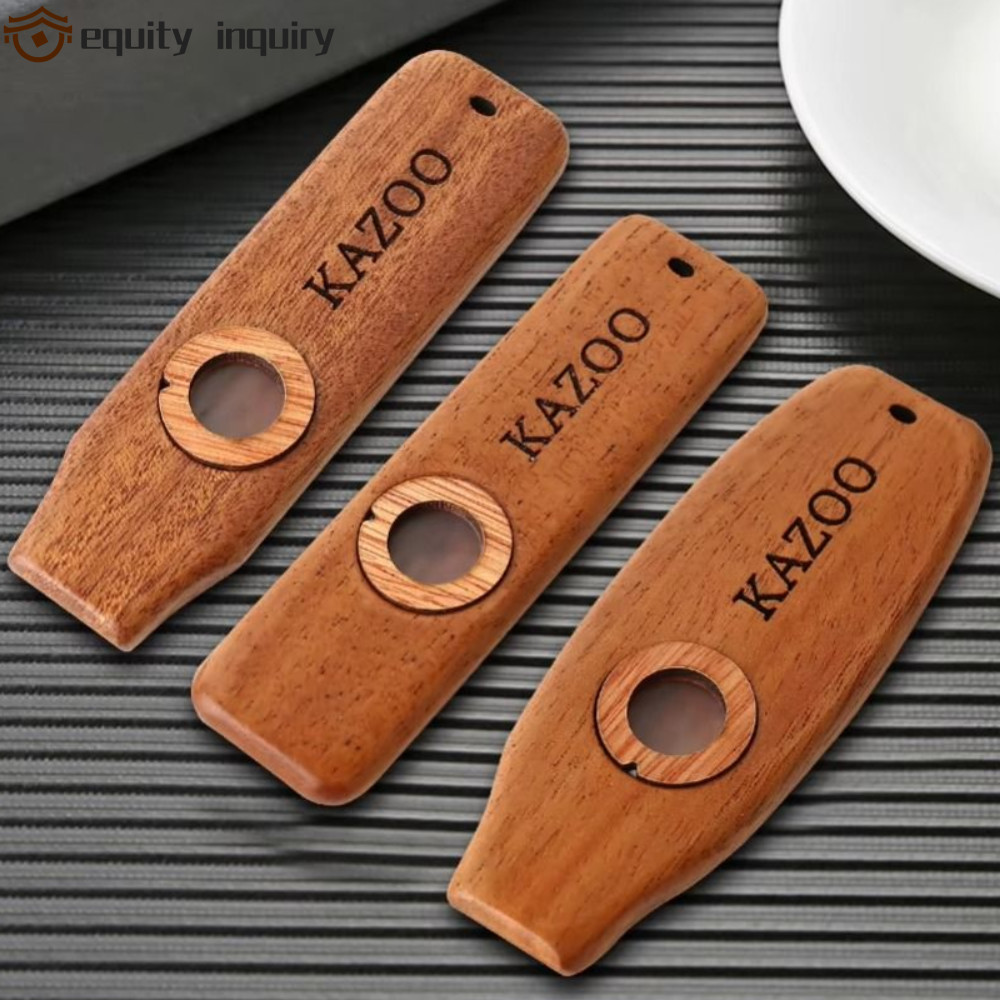 TƯỢNG YÊU THÍCH Kazoo gỗ, gỗ có dây buộc Đi kèm nhẹ Kazoo, nhạc cụ học nhạc cụ dễ dàng bền bỉ Sáo Qu