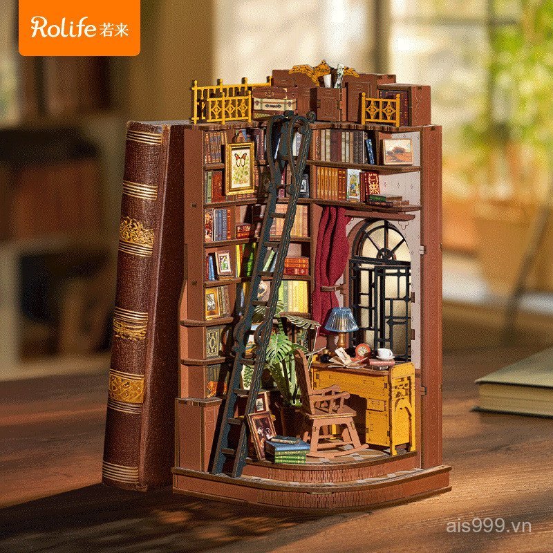 CCIX [Cash commodity and quick delivery]Rolife Ruolai diy Little House Downton Bookstore Assembly Mo