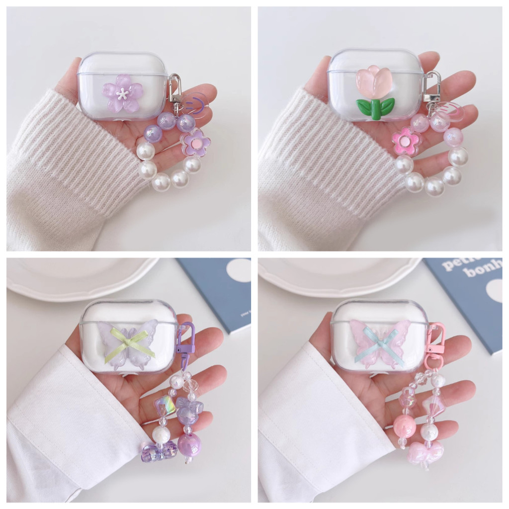 Ốp Tai Nghe Hoa Cho UGREEN HiTune S3 S5 S8 H5 H6pro T3 T6 / T6S t3pro Ốp Lưng Silicon Mềm Trong Suốt