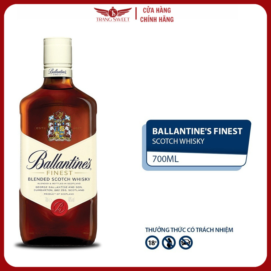 KÈM HỘP Rượu Whisky Ballantines Finest Nồng Độ Alc 40% 700ml 40%