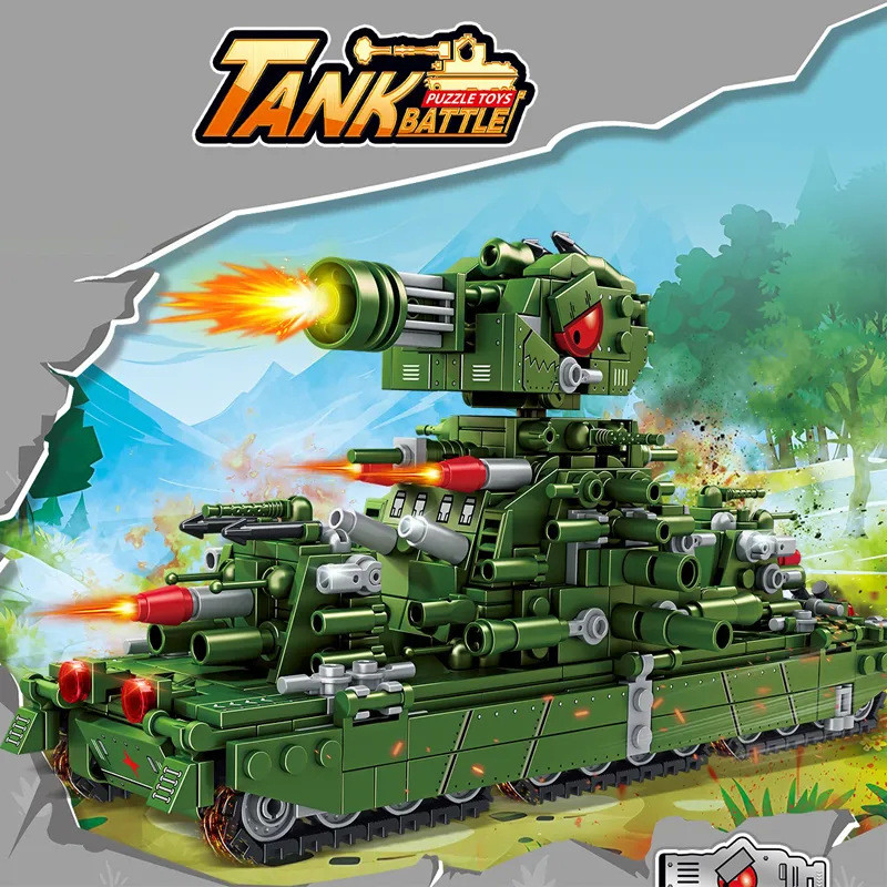 Tank World Ultimate KV44 Carl Lắp Ráp Trung Quốc Khối Xây Dựng Đồ Chơi Giáo Dục Đồ Chơi Mô Hình Nặng