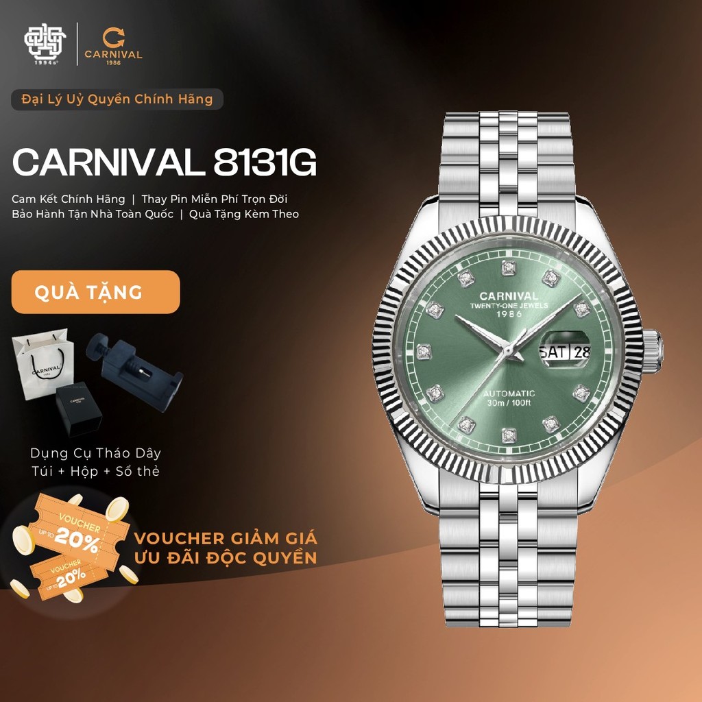 Đồng Hồ Nam Carnival 8131G-VT-XL Hàng Chính Hãng 1994s WATCH