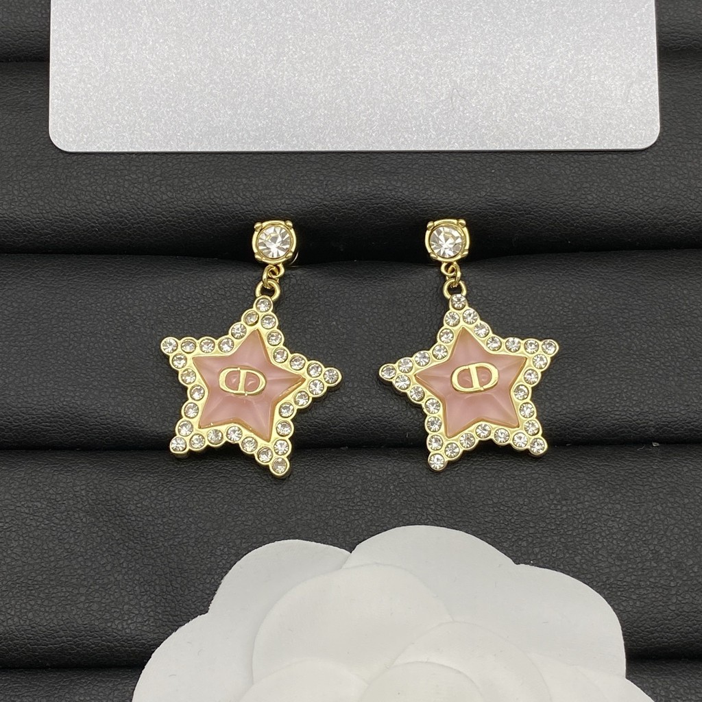 SOI1 Star earrings for women with letters CD Fashionable earrings, exquisite ear accessories925Silve