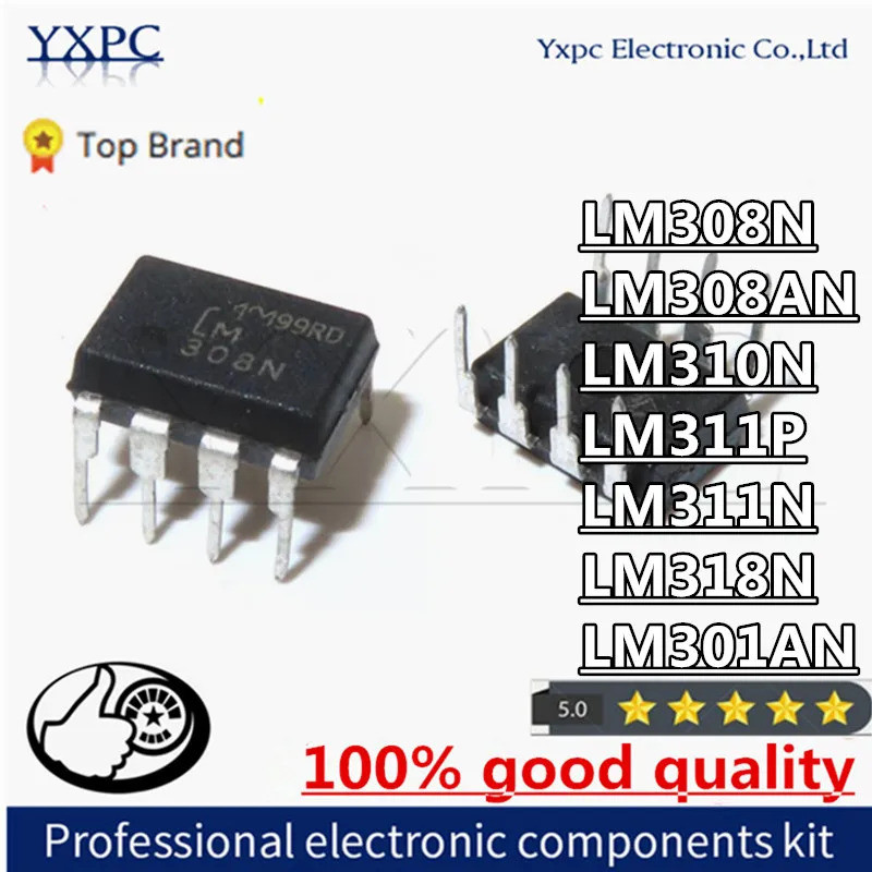 5 chiếc LM308N LM308AN LM310N LM311P LM311N LM318N LM301AN DIP8 Chip