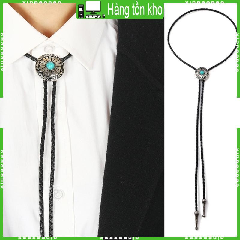 XI Turquoise Bolo Tie Western Vintage Bolo Tie Natives American Bolo Cowboy Tie