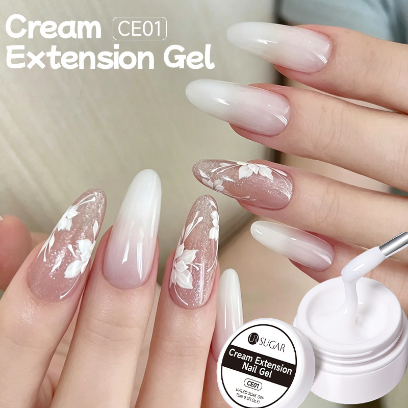 UR SUGAR Nail Builder Jelly Gel Cream Hard Shimmer Nail Extension Gel Pink Shiny Glitter UV Construc