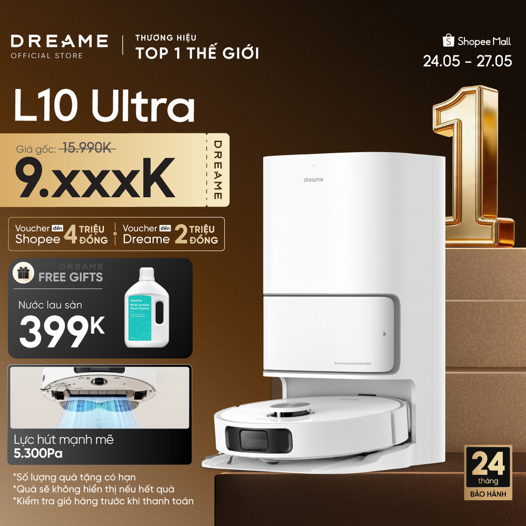 Dreame L10s Ultra Gen 2/L10s Ultra Gen 3/D20 Ultra/L10 Ultra Robot hút bụi thông minh |  | Giẻ lau x