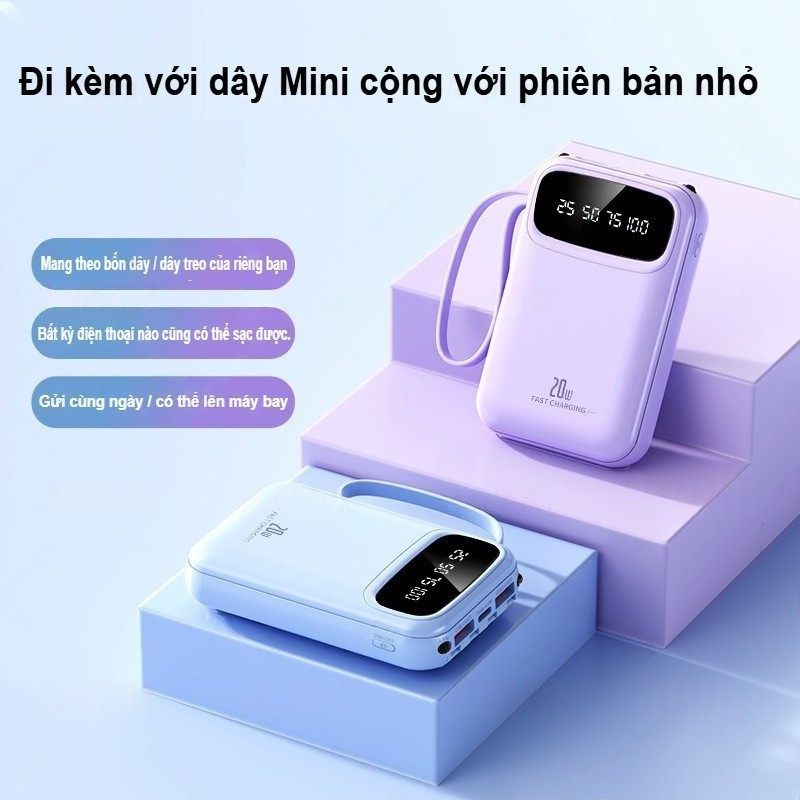 Đa dụng 20000 mAh với 4 cáp sạc nhanh, dung lượng lớn tiện lợi | BigBuy360 - bigbuy360.vn