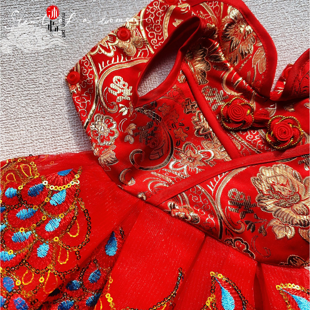 ✅ Lễ hội ✅ Áo Choàng Năm mới ăn mặc Mùa thu và mùa đông dam tét cho chó Trong Kho Pet độc quyền ❇[Mu