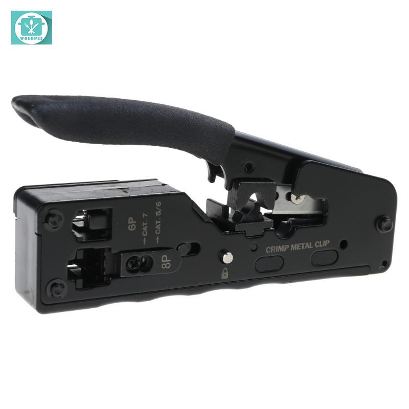 Kìm uốn Woedpez RJ45 cho đầu nối RJ45 Đầu nối mạng cho CAT5 CAT5e CAT6 RJ11 RJ12 RJ45 Đường dây điện