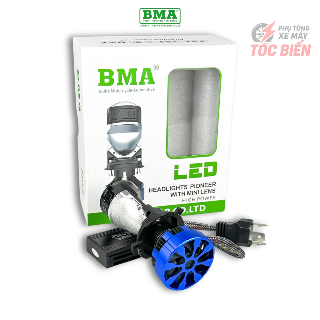Đèn Pha LED Bi Cầu R05 BMA - 120W Siêu Đèn Pha Chuyên Lắp Oto - Xe Máy - Tốc Biến Gara