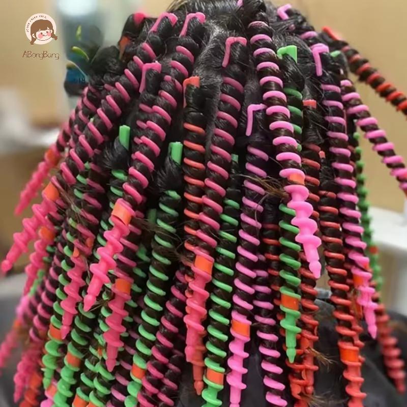 ABongBang Nhựa Xoắn Ốc Perm Stick Heatless Hair Curler Nữ Xoăn Hair Rollers Heatless Curls Cold Perm