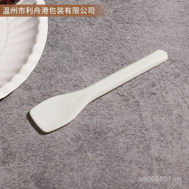 Cấp Thực Phẩm Dùng Một Lần Dĩa Trái Cây Thìa Kem Thìa Pudding Thìa Câu Trái Cây Thìa Nhựa Đóng Gói C