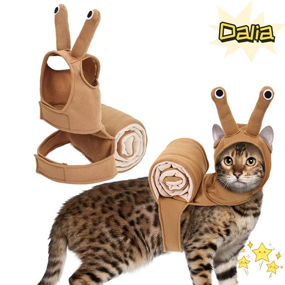 DALIA Cat Dress Up, Dễ Mặc Trang Phục Ốc Chó Mèo Dễ Thương, Hoạt Hình Mềm Mại Ốc Thú Cưng Trang Phục