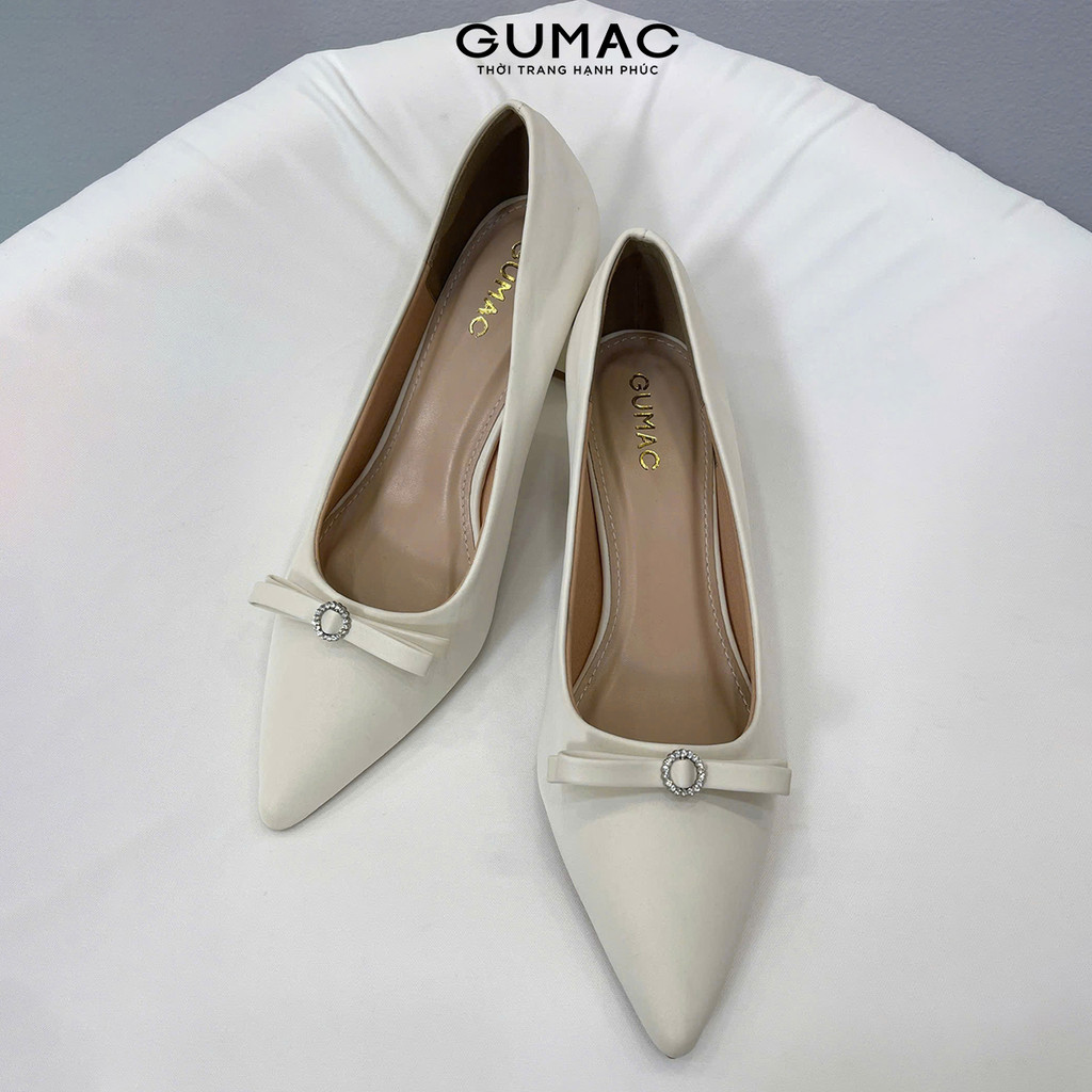 Giày cao gót GUMAC có đính nơ trang trí GF12071