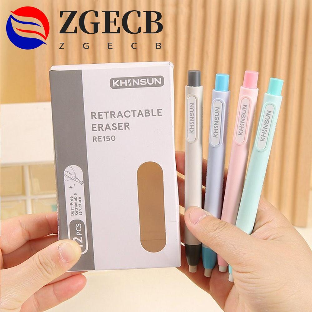 ZGECB Press Pencil Eraser, Pen Style Writing Retractable Eraser, Thiết kế mới Hiệu quả Wiping Correc