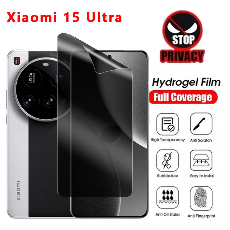 1 ~ 3 Phim Hydrogel Chống Gián Điệp Cho Xiaomi 15 14 Ultra Pro 5G 2025 Mi15 Mi15Ultra 15Pro Mi14Ultr