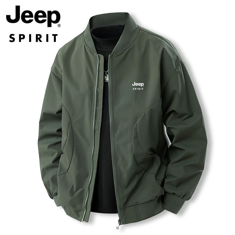 Jeep Jeep Jeep Áo khoác dụng cụ nam Mỹ Tất cả các trận đấu dáng rộng mùa xuân thu Áo khoác cổ đứng t