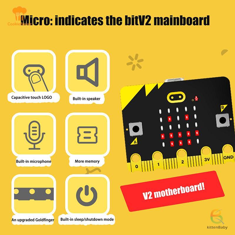 [Kitten-t] Micro: Bit V2 Micro Bit Go Edition BBC Microbit dành cho trẻ em Bảng phát triển DIY BBC M