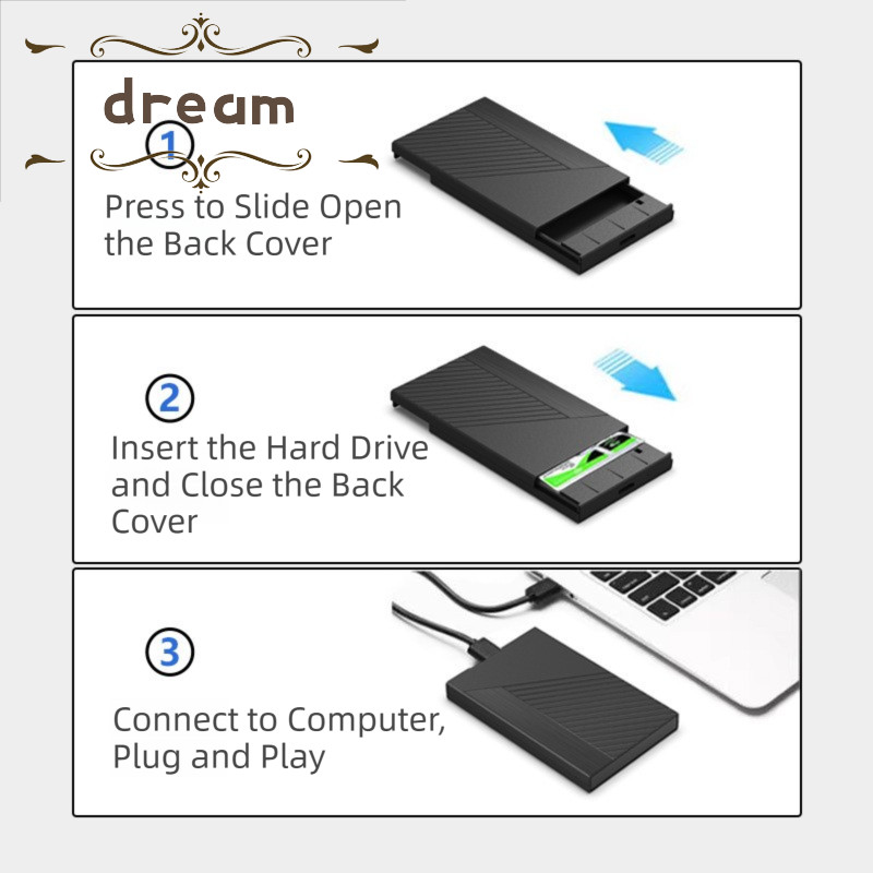 Ổ Cứng USB 3 0 Cho 2 5 Inch SATA HDD SSD Lên Đến 5TB Dụng Cụ Thiết Lập Miễn Phí