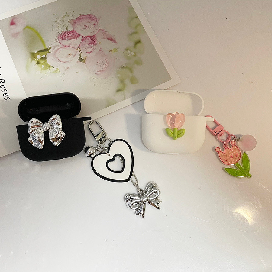Dễ Thương Với Hoa keychian Tai Nghe Dành Cho EarFun Air 2NC / Air Mini 2 / Kẹp Ốp Lưng Silicon Cho E