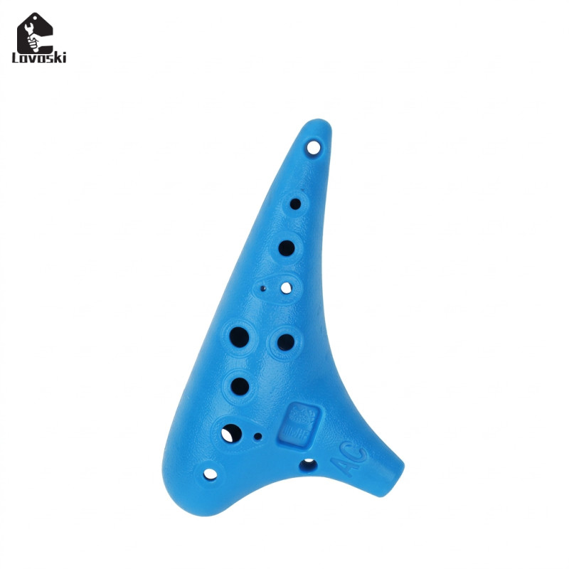 Nhựa cầm tay Ocarina 12 lỗ Alto C Mặt dây chuyền Ocarina Dụng cụ Mini để học và biểu diễn âm nhạc