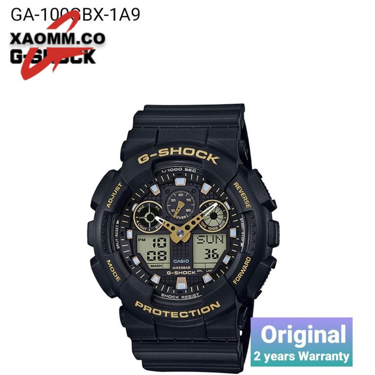 IDAWN7 Đồng hồ nam kỹ thuật số tương tự Gshock GA-100GBX-1A9 chính hãng 1A9DR GA100GBX GA100 Chống n