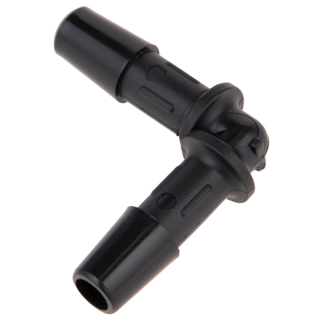 Kijima L-Type Hose Connector 6/7mm - Black for 6-7mm Hose Inner Diameter