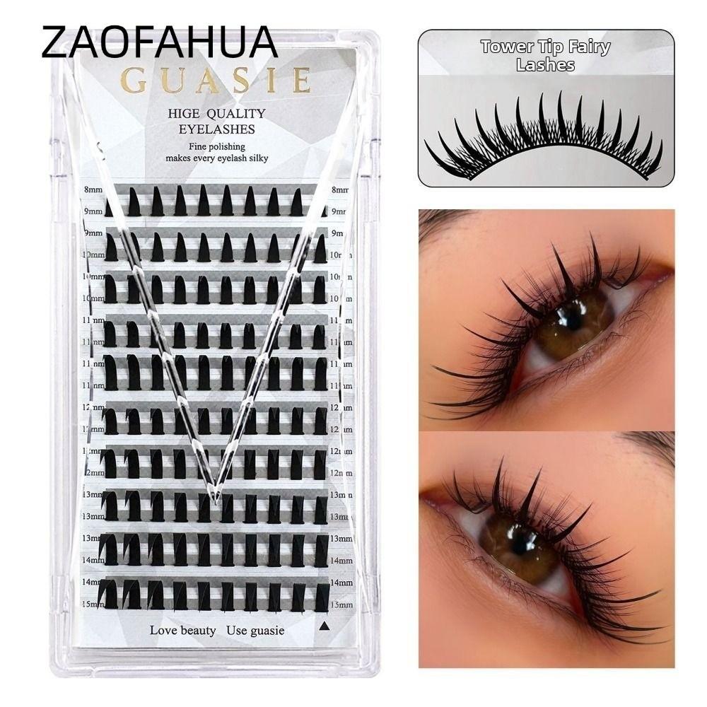 Cụm mi ZAOFAHUA, Baddie Anime 8-15mm Manga Cụm mi, Vẻ đẹp nữ C Curl Volume Spiky Handmade Eye Cluste