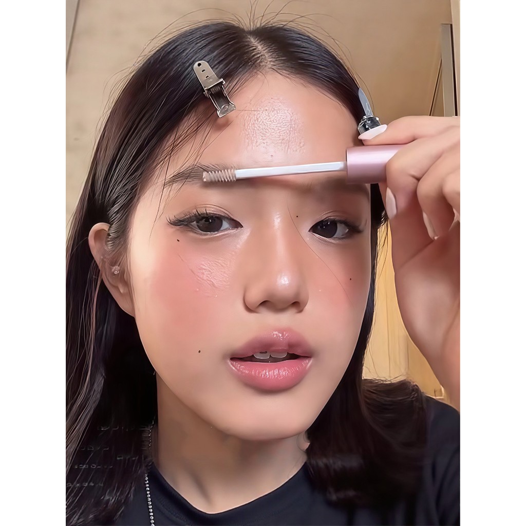 Jaden jaden Zhang Sijie Cùng phong cách Cúm tóc ba chiềuTạo kiểu Wild Eyebrow Gel Áo mưa lông mày Ge