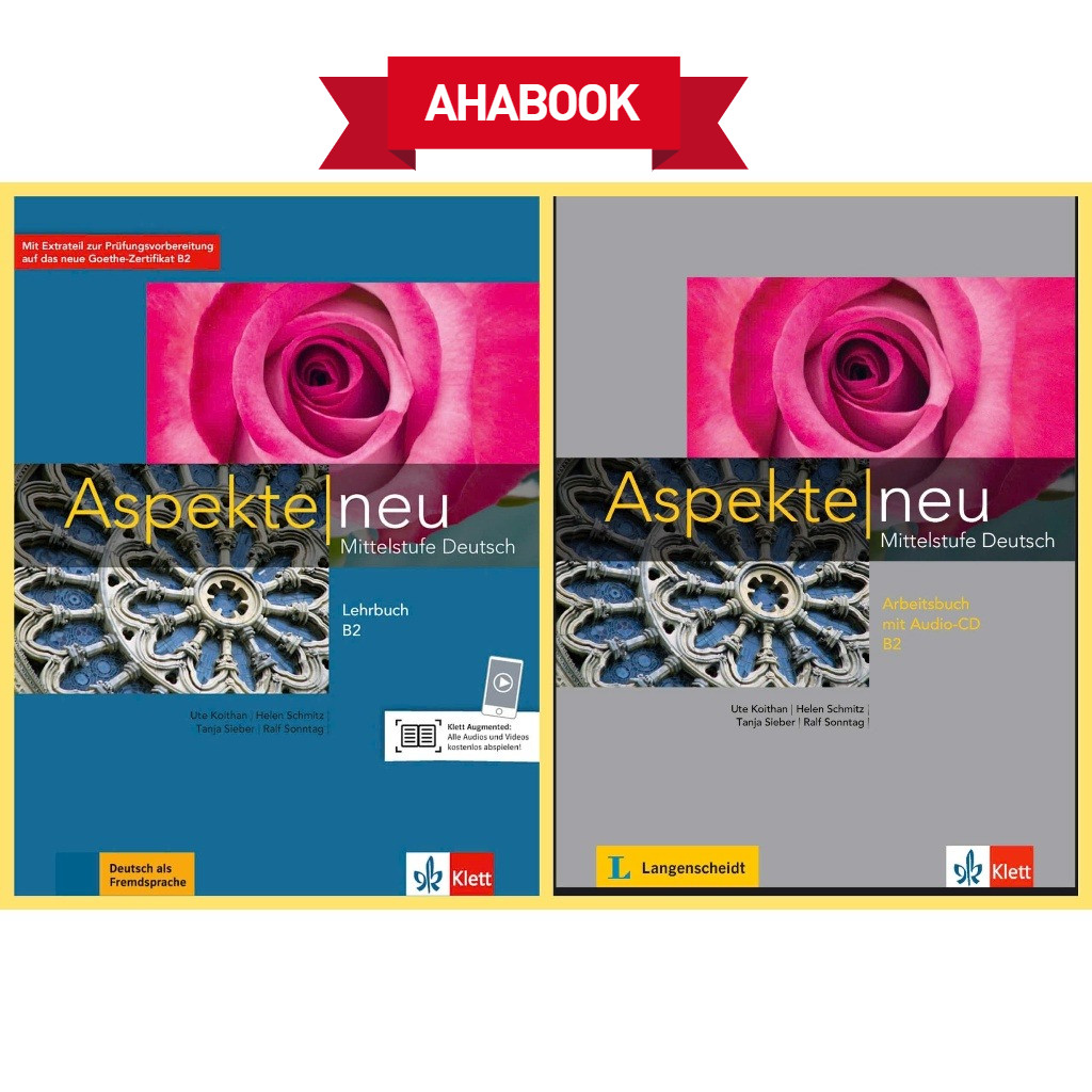 Aha -Sách tiếng đức - Aspekte Neu B2 - LB và AB - Audio Mp3 Mp4 - Dành cho B2 - Goethe - Audio Mp3 -