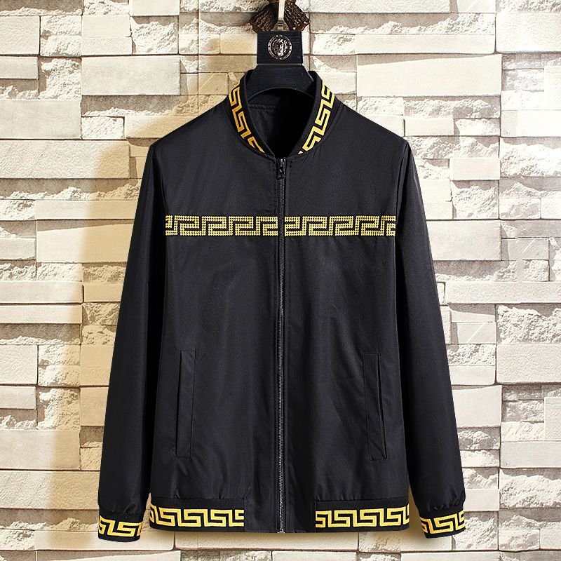 Versace Áo khoác cardigan nam cổ đứng thời thượng