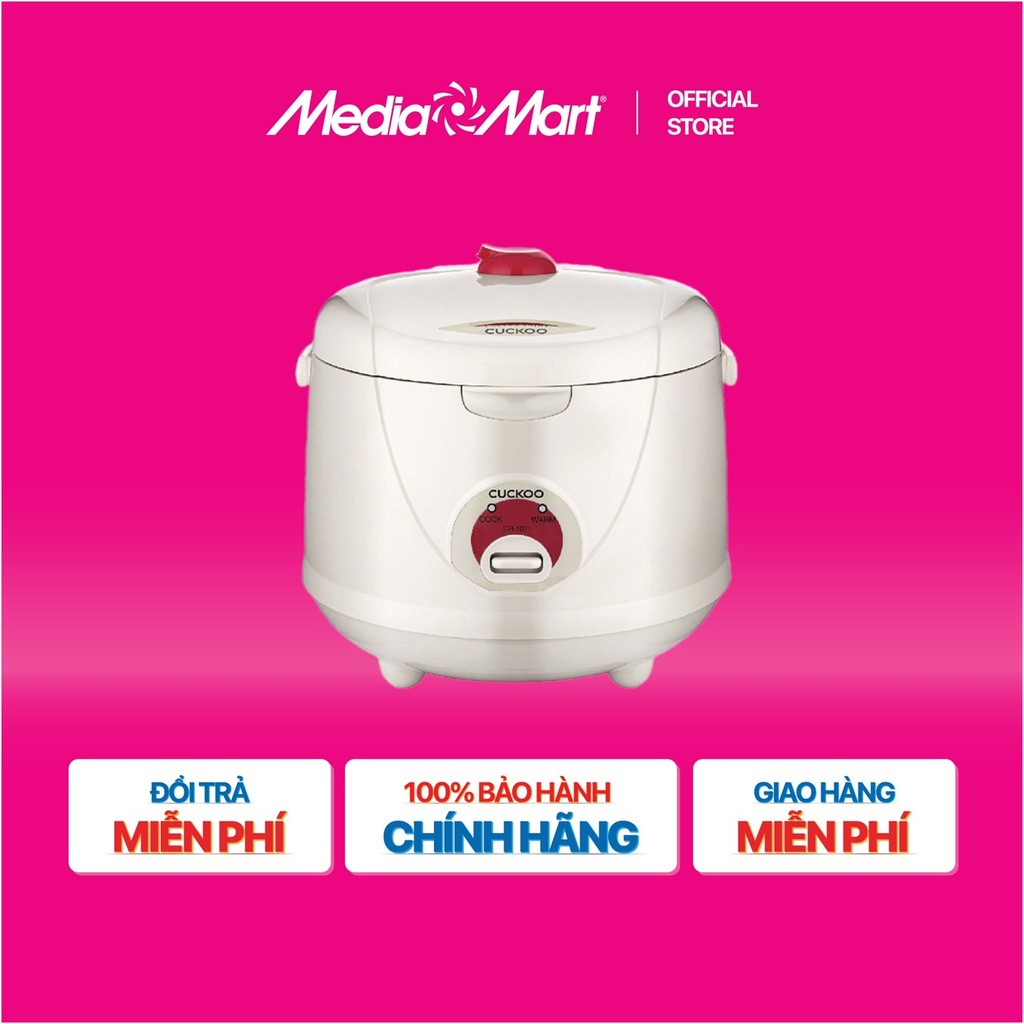 [MEDIAMART] - Nồi cơm điện cơ 1,8L Cuckoo CR-1021-Trắng-Korean - FREESHIP,Bảohànhchínhhãng