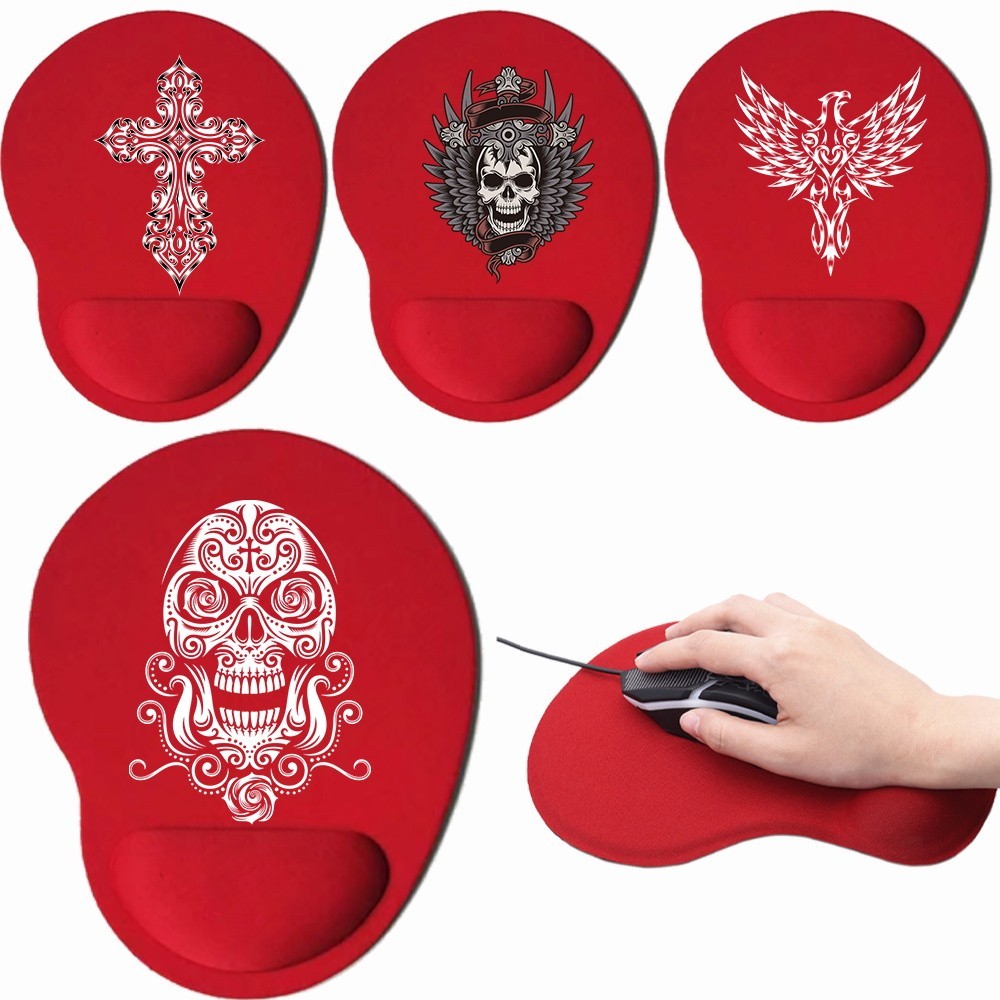 New red mouse pad  computer gaming wrist rest mouse pad  desktop keyboard mouse pad  multiple styles