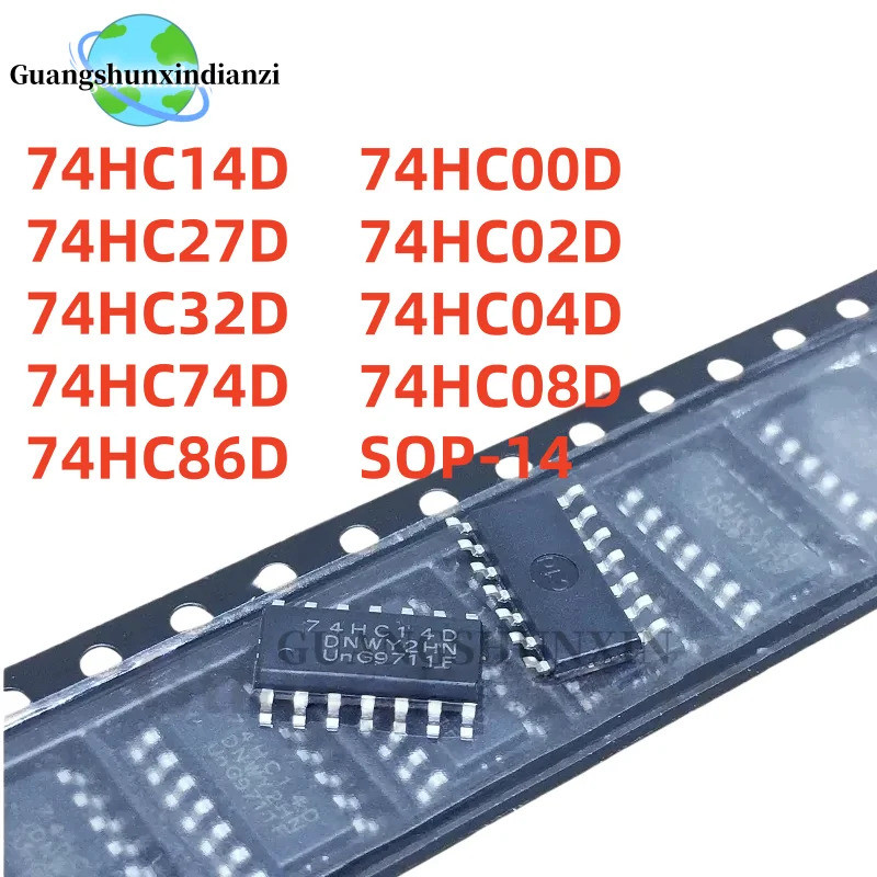 5 CHIẾC 74HC14D 74HC27D 74HC32D 74HC74D 74HC86D 74HC00D 74HC02D 74HC04D 74HC08D SOP-14 chip ic