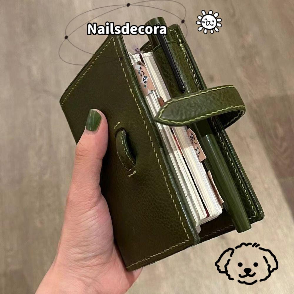 Sách bỏ túi NAILS, Trang bên trong trống di động Sổ tay da xanh, Sổ tay dày M5