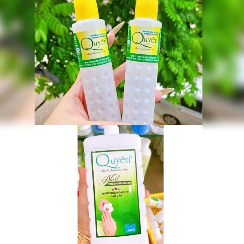 💅Nước AXITON Quyên 125ml, 500ml, Tẩy Sơn Gel, Nước Rửa Móng Tay Chính Hãng💅
