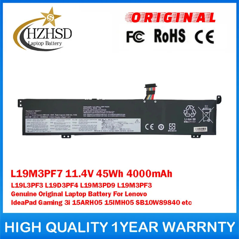 L19M3PF7 11.4V 45Wh 4000mAh L19L3PF3 / D3PF4 / M3PD9 L19M3PF3 Pin Laptop Chính Hãng Cho Lenovo IdeaP