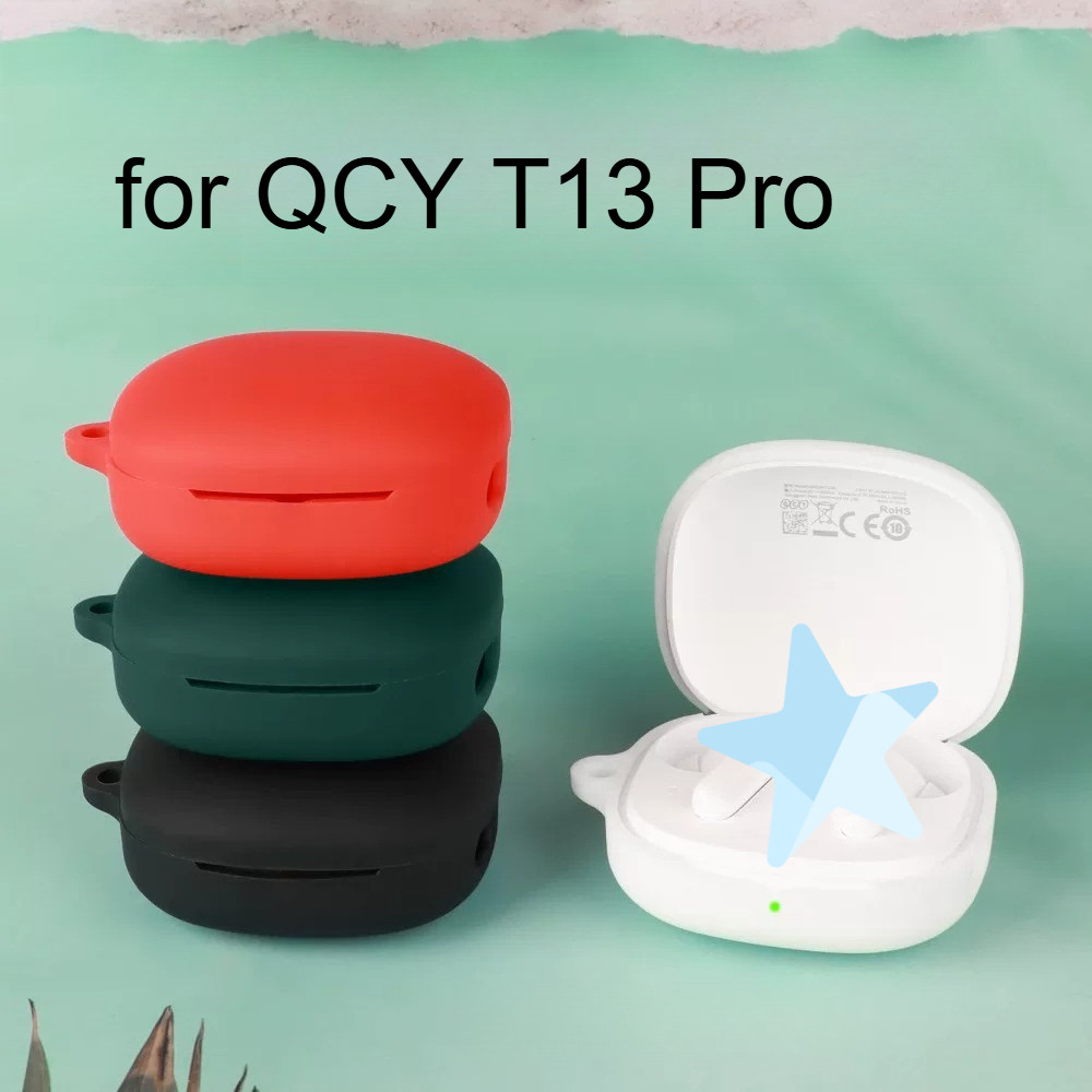 Dành Cho QCY T13 Pro / T13 ANC 2 / T13X Ốp Lưng Silicon Màu Trơn Bluetooth Tai Nghe Dành Cho QCY T13