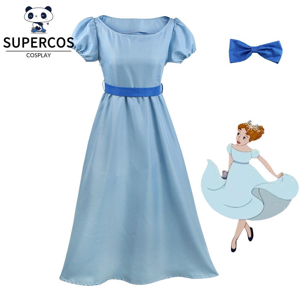 Peter Pan Princess Wendy Cosplay Bộ trang phục trang phục màu xanh cho bữa tiệc Carnival