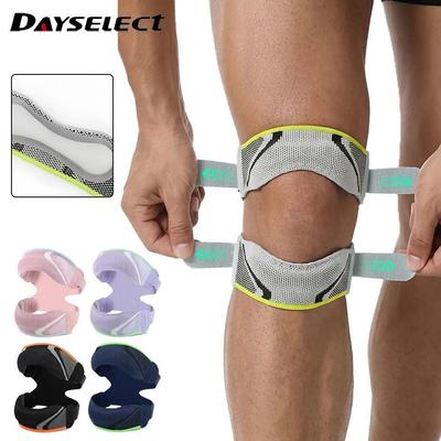DAYSELECT 1 Cái Thể Thao Dual Patellar Dây Đeo Nén Chạy Thể Dục Có Thể Điều Chỉnh Bảo Vệ Đầu Gối