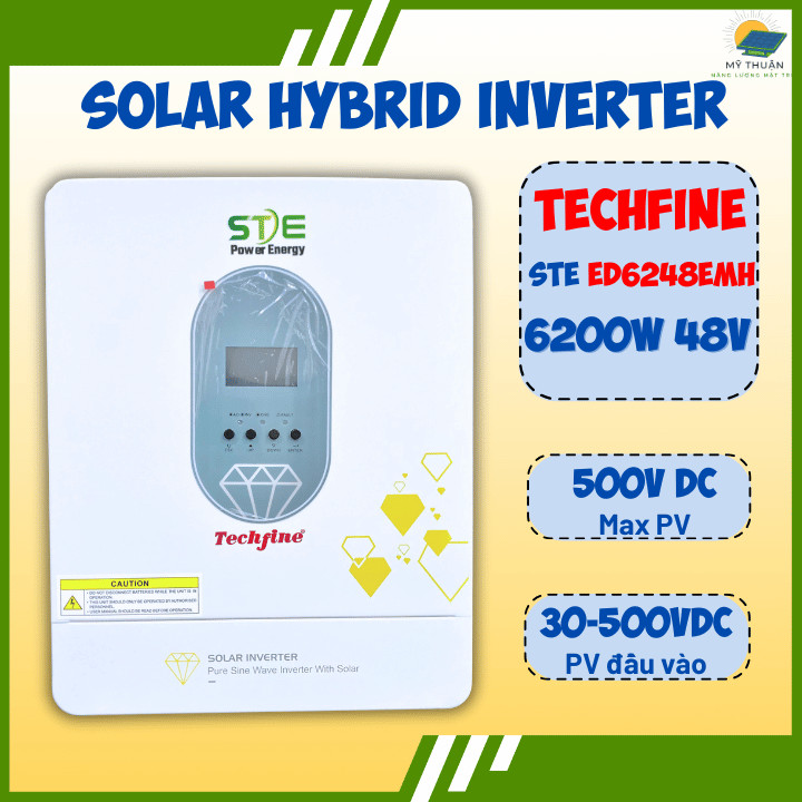 BIẾN TẦN HYBRID INVERTER STE-TECHFINE 48V- 6.2KVA/6200W MODEL: ED6248EMH - PHÂN PHỐI BỞI SOYER TECH