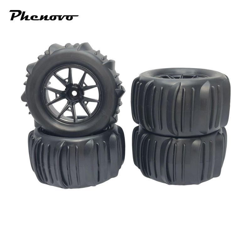 Bộ vành bánh xe và lốp xe cho 1 / / 14 1 / 16 RC Buggy Truck DIY Sửa đổi